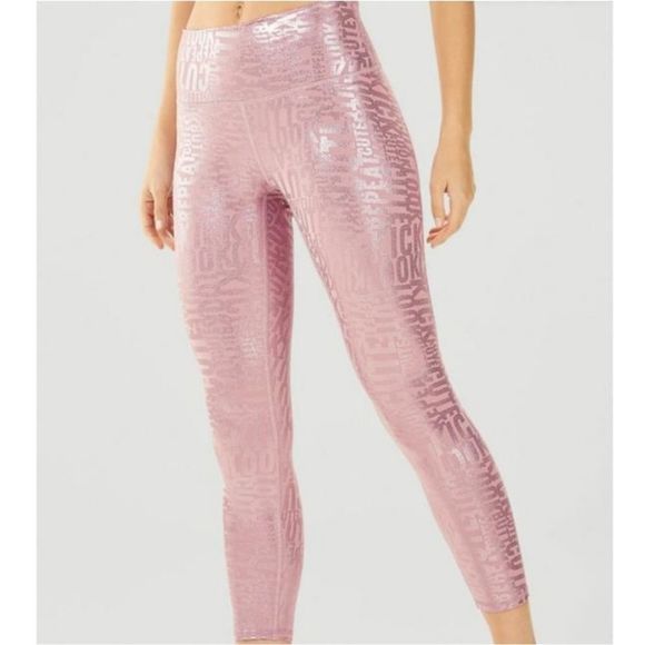 Fabletics Define High-waisted Powerhold Kick Butt Rosebloom Activewear leggings - Picture 2 of 10